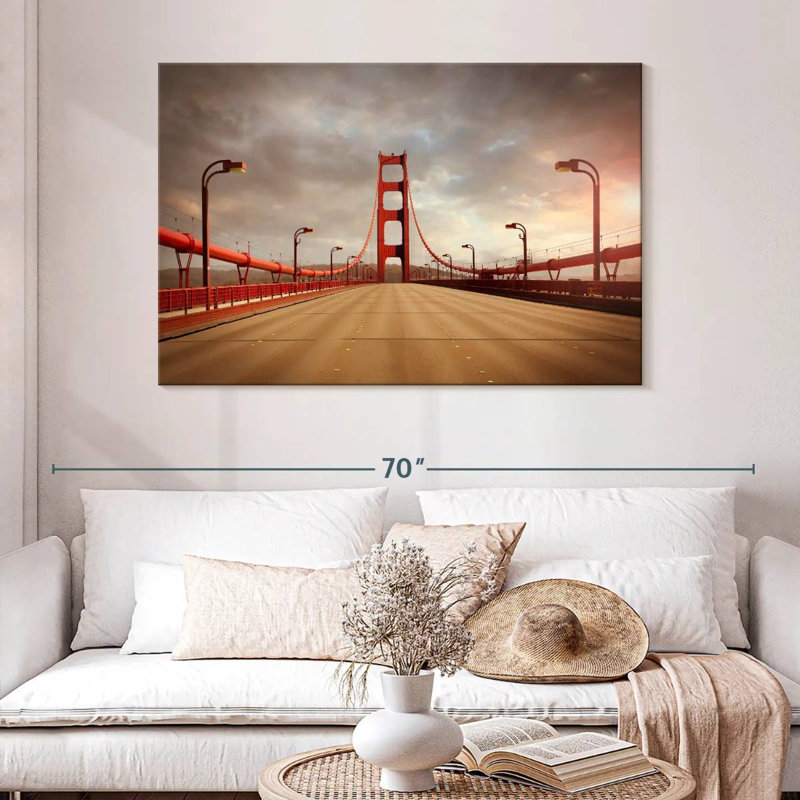 Lilie Deserted Gate Bridge, 32" H x 48" W