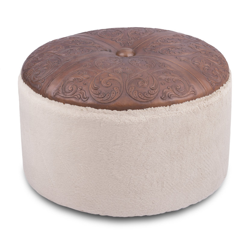 Leather Pouf