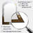 White An Gold Christianity Cross Dream II - Christianity Asymmetrical Mirror, White Arch Unique Wall Mirror, Printed Metal Art-534007197