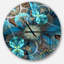Horloge florale en métal Fractal-34140695
