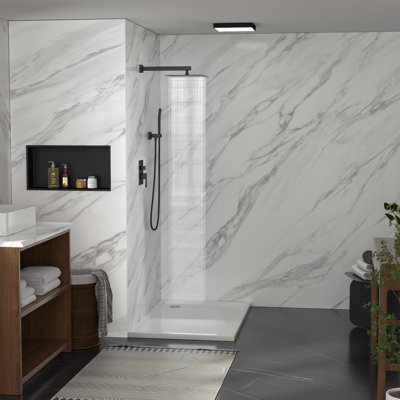 Pomme de douche carrée 12 po avec système de douche 12 po