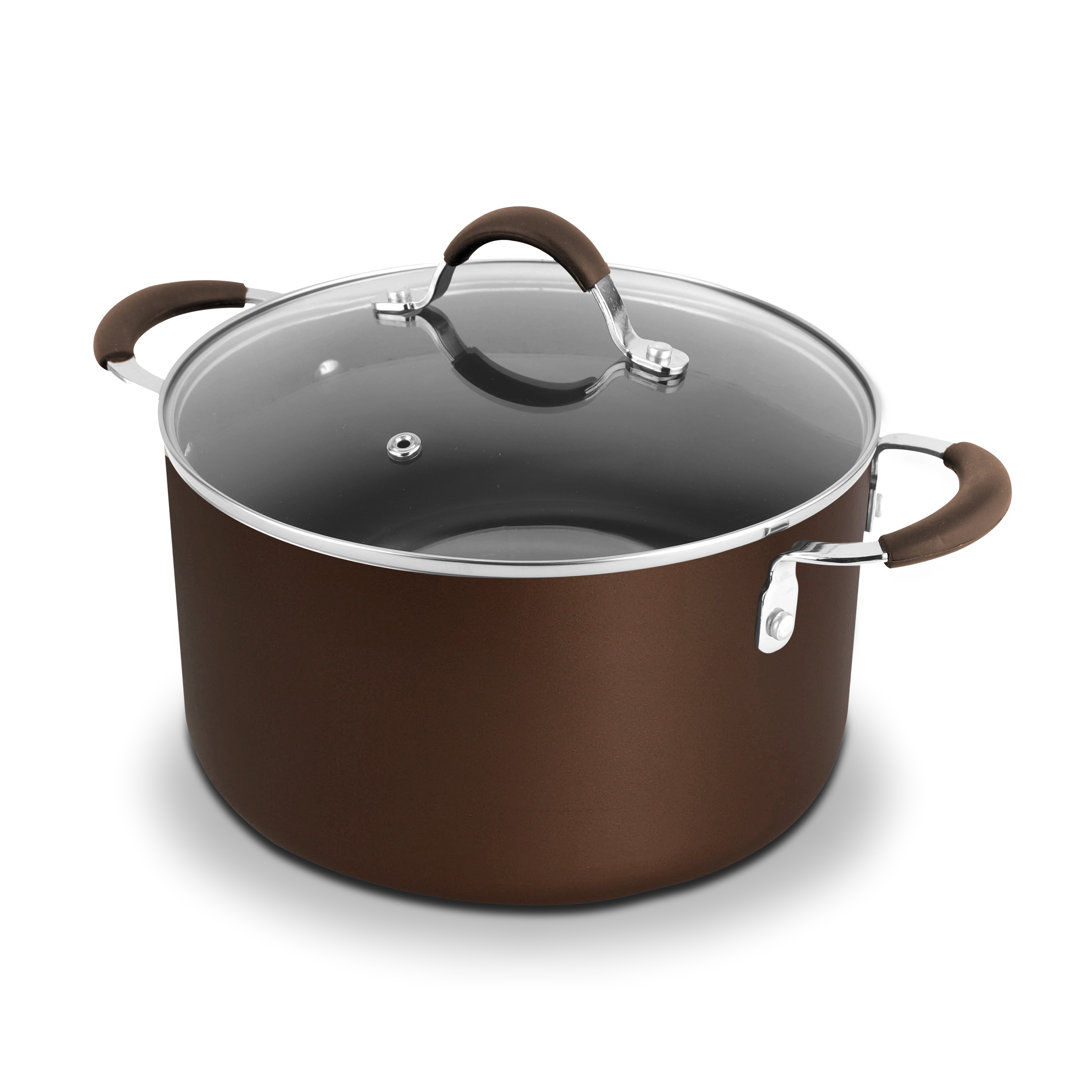 NutriChef 5 qt. Non-Stick Aluminum Pot Set with Lid NutriChef 