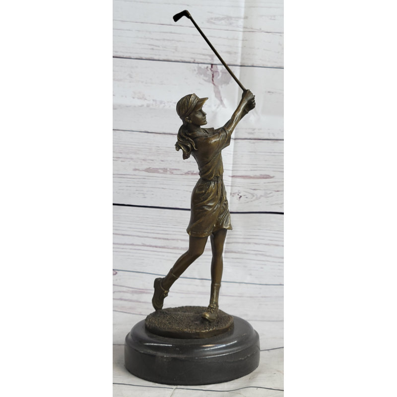 Statue bronze bronze golfeur golf
