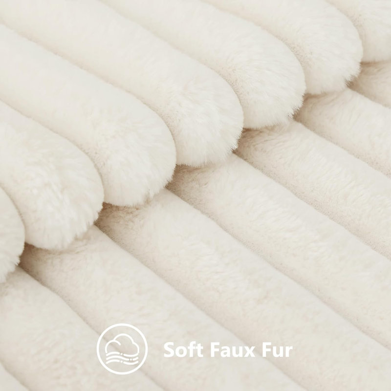 Faux Fur Spring Throw Pillow