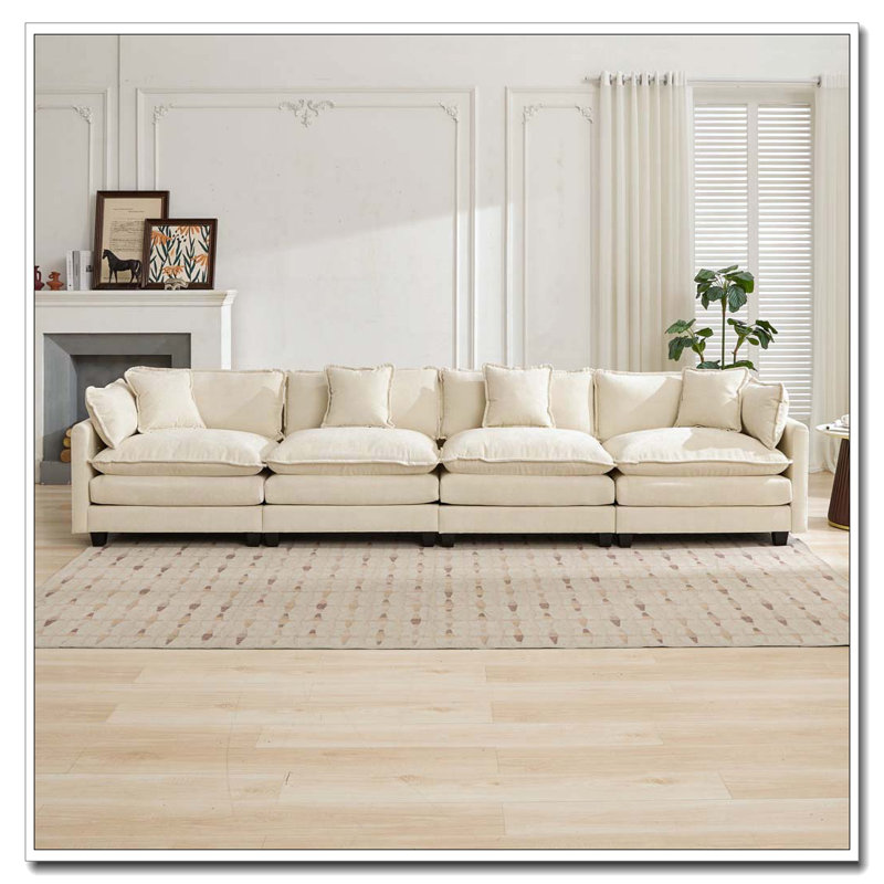 Canapé modulaire moderne 4 places Cloud, Beige