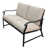 Coussin beige, structure noire