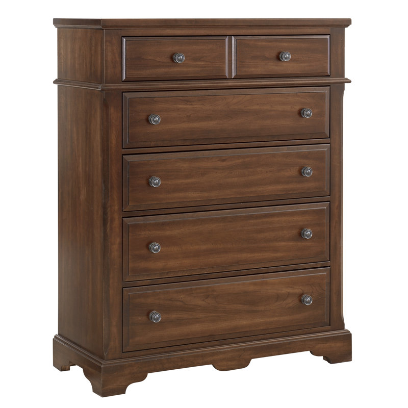 Commode en bois massif 6 tiroirs Millers, Cerise Amish