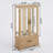 Lighted 2-Door Glass Curio Display Cabinet With Adjustable Shelves, Built-In Drawer, And Included Light Bulb-746388958