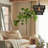 1-Light Hanging Chandelier with 3-Tier Rattan Woven Shade-417830175-417830144