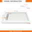 Base de douche 48 po x l 36 po x P 48 po