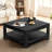 Zara Square Coffee Table With 2-tier Storage Shelves-1822839602