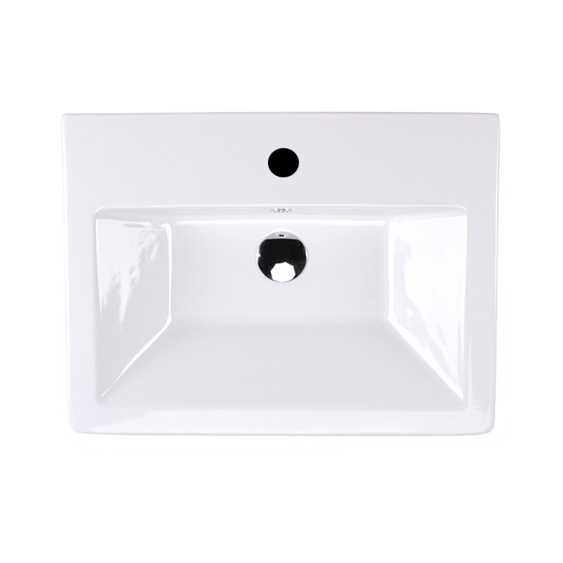 Sottile 23.68'' L Bathroom Sink, Single Hole Faucet