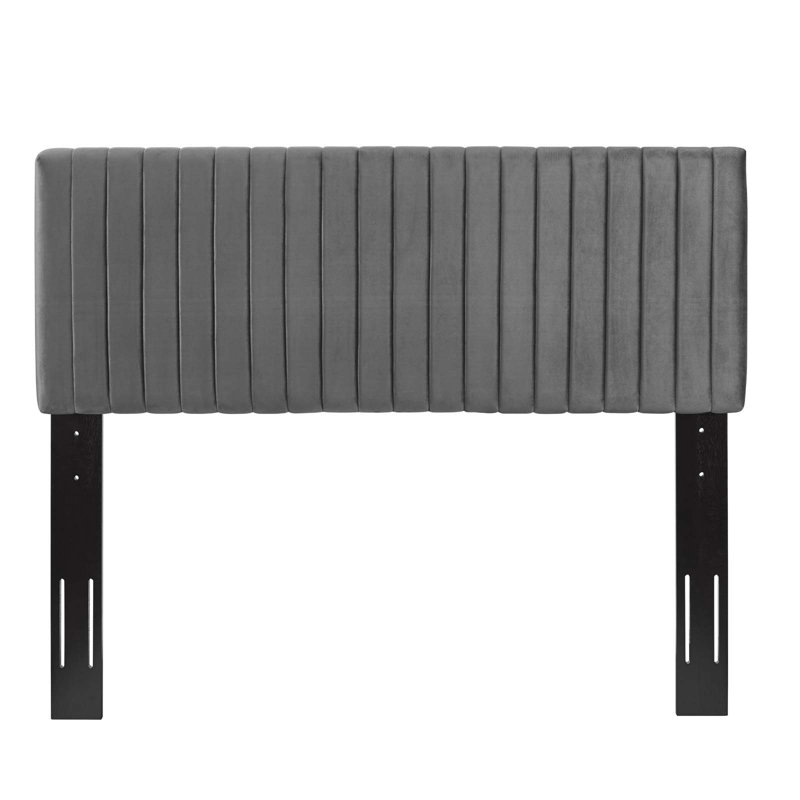 Modway Carson Carrington Stryn Velvet Headboard, Gray, Full/Queen
