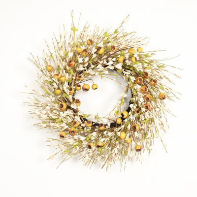 Couronne florale artificielle 24 po