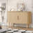 Sideboard Buffer Cabinet with Fluted Slide Doors-1171945751