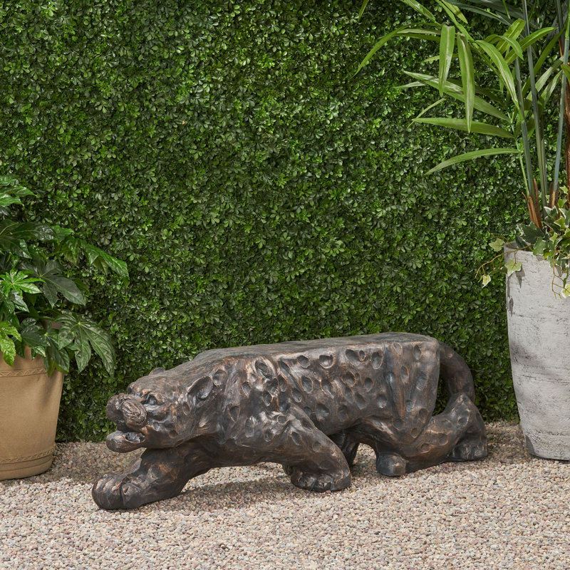 LEOPARD LIGHTWEIGHT CONCRETE BENCH