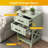 30" Tall Nightstand Modern Painted Wood Bedside Table With 2 Drawers And Open Shelf-1379662802