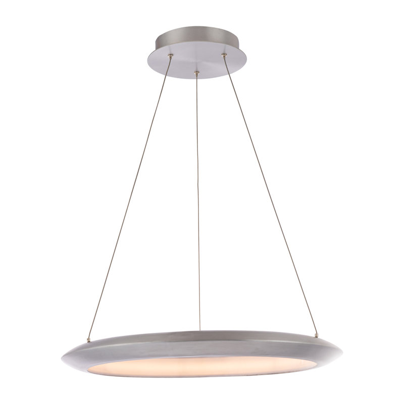 The Ring 1 - Light LED Pendant, 170" H x 24" W x 24" D, Aluminum, 3000K
