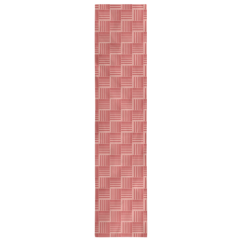 Fractured Stripes Table Runner, 16" x 72", Cherry Red