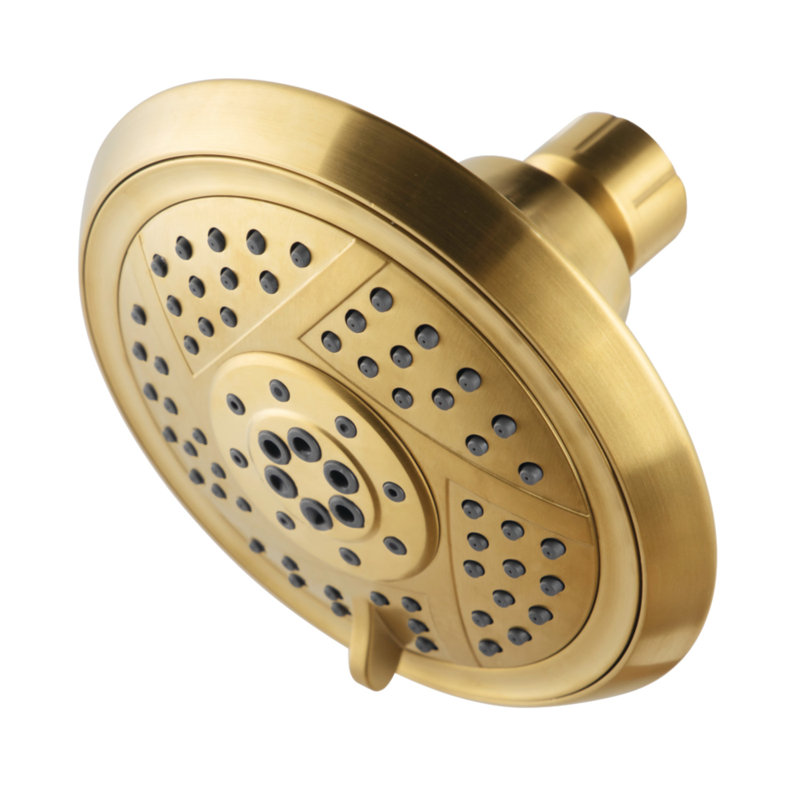 Pomme de douche ronde 5 fonctions en ABS 5 fonctions Kingston Brass Vilbosch, Laiton brossé