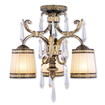 Perot Glass Semi Flush Mount
