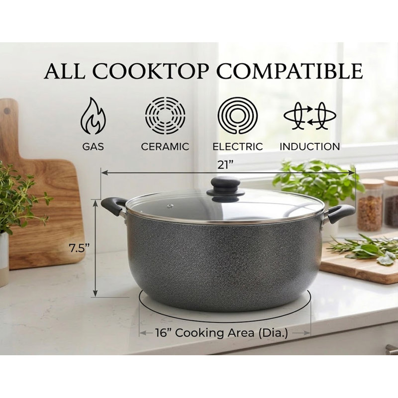 25 Qt Non-Stick Aluminum Stock Pot., 25 Qt