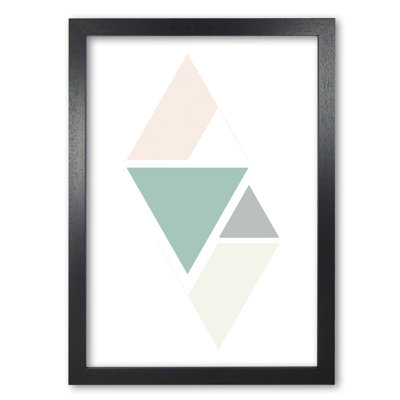 Abstract Triangles 1 Piece Single Picture Frame Wall Art