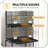 Double Stackable Bird Cage with Stand Wheels Tray Storage Shelf