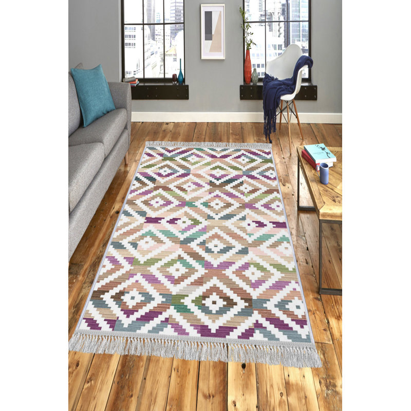 Albarado Geometric Wool Area Rug, Rectangle 180 x 280cm