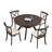 47.24''Round Rubber Wood Dining Table for 4-6 with Wooden Trestle Pedestal Base,Modern Kitchen Wooden Table Dinner Table for Dining Room, Living Room(1 Table)-228337270