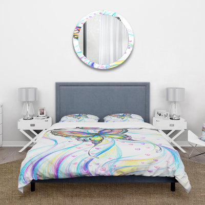 Iridiscent Butterfly - Traditional Duvet Cover Set