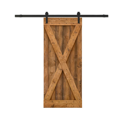 Calhome 84 in. H Barn Door with Barn Door Hardware