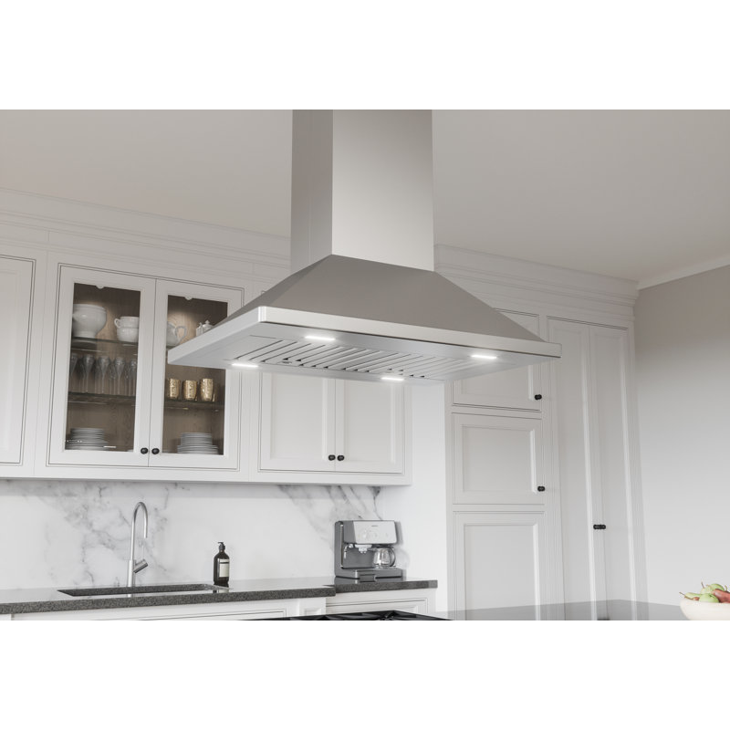 Zephyr Napoli 36 in. 700 CFM Island Mount Range Hood with LED Light in Stainless Steel