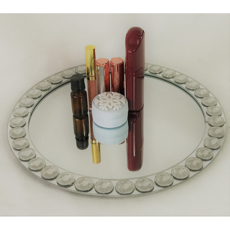Assiette décorative en verre