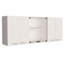 Armoire murale Superior Peoria, quatre étagères intérieures, fini wengé noir-137262263