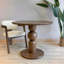 Table de salle à manger ronde en bois de noyer massif Dorel-1962902227