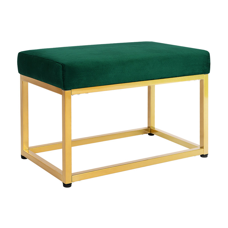 Banc rembourré en velours Silina
