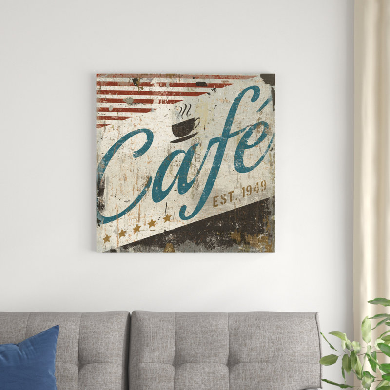 Enseigne de café rétro, H 30 po x l 30 po