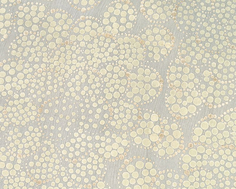 Effervescence Polka Dots Area Rug in Beige/Gray, Rectangle 3' x 5'