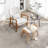Kornelijus Upholstered Accent Chair with Ottoman-1359771424