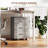 3 Drawer File Cabinet with Lock and Wheels, Grey Wood Grain