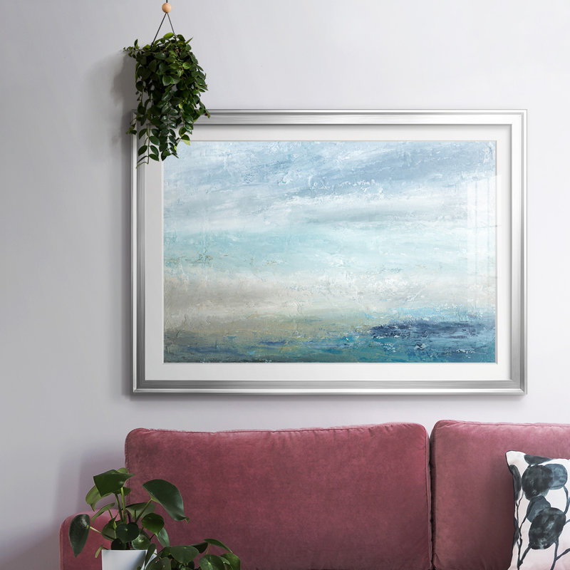 «Coming Ashore», impression sur papier, Argent, H 15 po x l 21 po x P 1,5 po