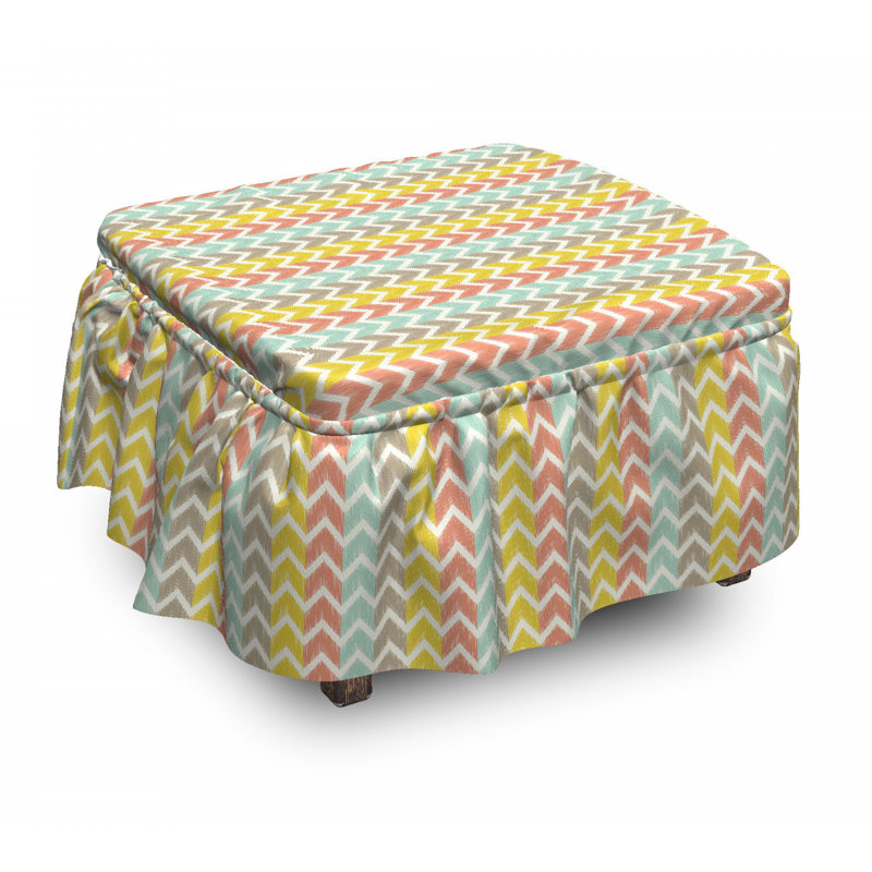 Housse pour repose-pieds chevrons lines