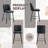 Bar Stools Set of 4,Counter Height Bar Stools with Back,Modern Faux Leather Kitchen Stools-899347619-899347630