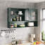 Armoire murale en verre 47,25 po à quatre portes, murale, convenant à la cuisine, au salon et à la salle de bain-133248298