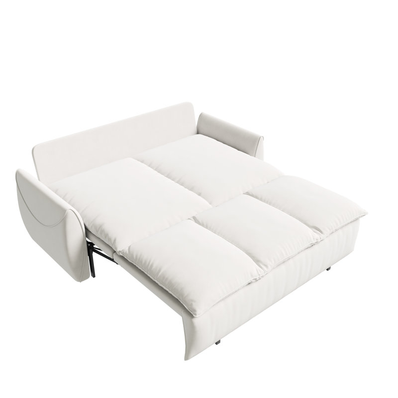 Beige 3 convertible, 70,9 po avec 21 oreiller et couverture, velours multifonctionnel pour chambre à coucher, décoration intérieure
