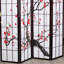 4 Plum Blossom Room Divider In Black Finish 70" Tall - Create Privacy And Beauty Screen With Frame For Creating A Private Atmosphere Enhance Your Space