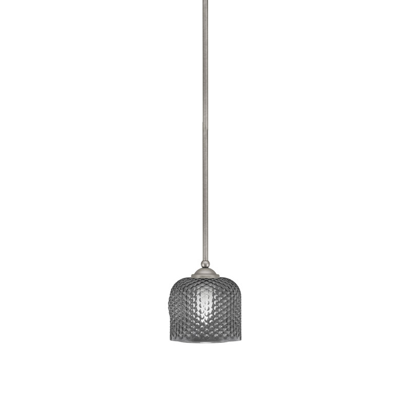 Mini-luminaire suspendu suspendu Zilo, fini graphite avec verre de 6 po, Graphite