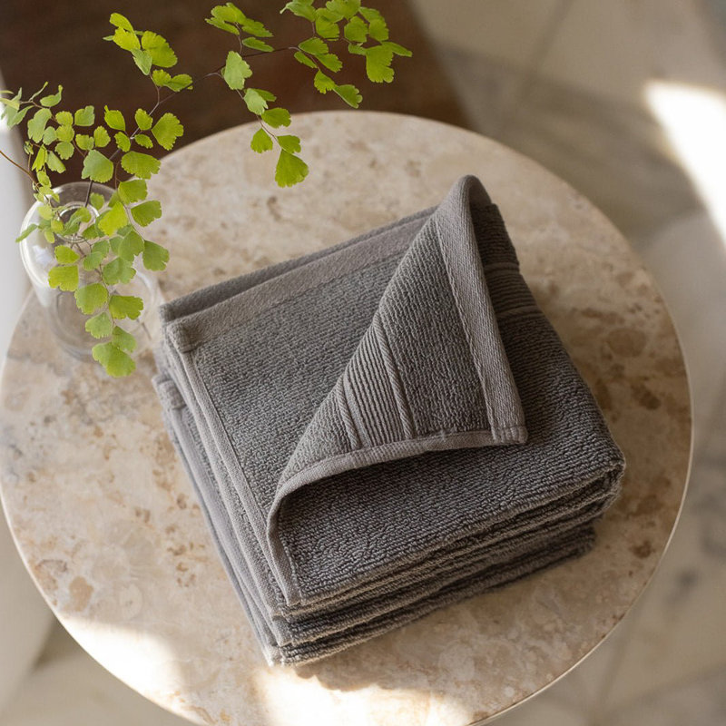 Luxe Washcloths, Dark Gray