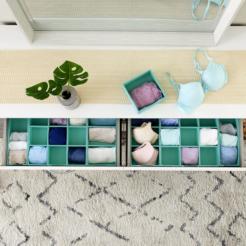 Kinney 3" H x 12" W x 6" D Organizer Set, Seafoam